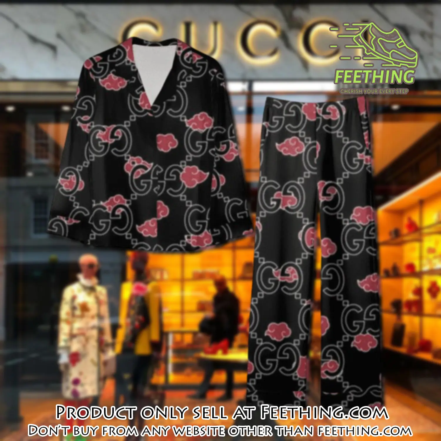 Trending luxury gc satin pajama set pjs1053 ft5918937